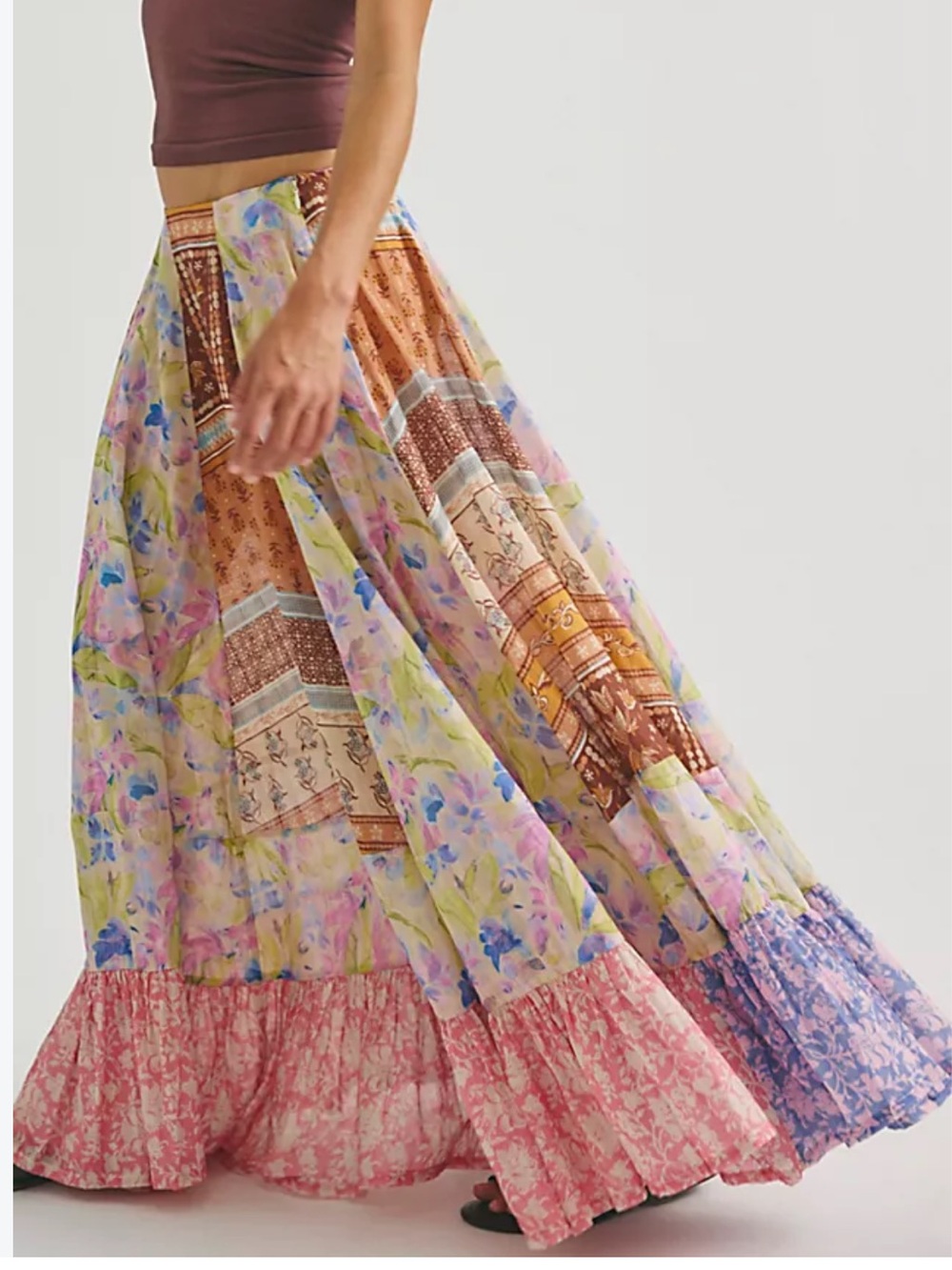 FREE PEOPLE | Santa Eulalia Printed Maxi Skirt | - Picture 4 of 15